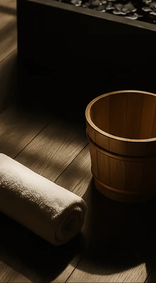 Recovery room with sauna
